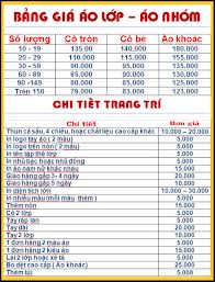 BẢNG GIÁ DỊCH VỤ