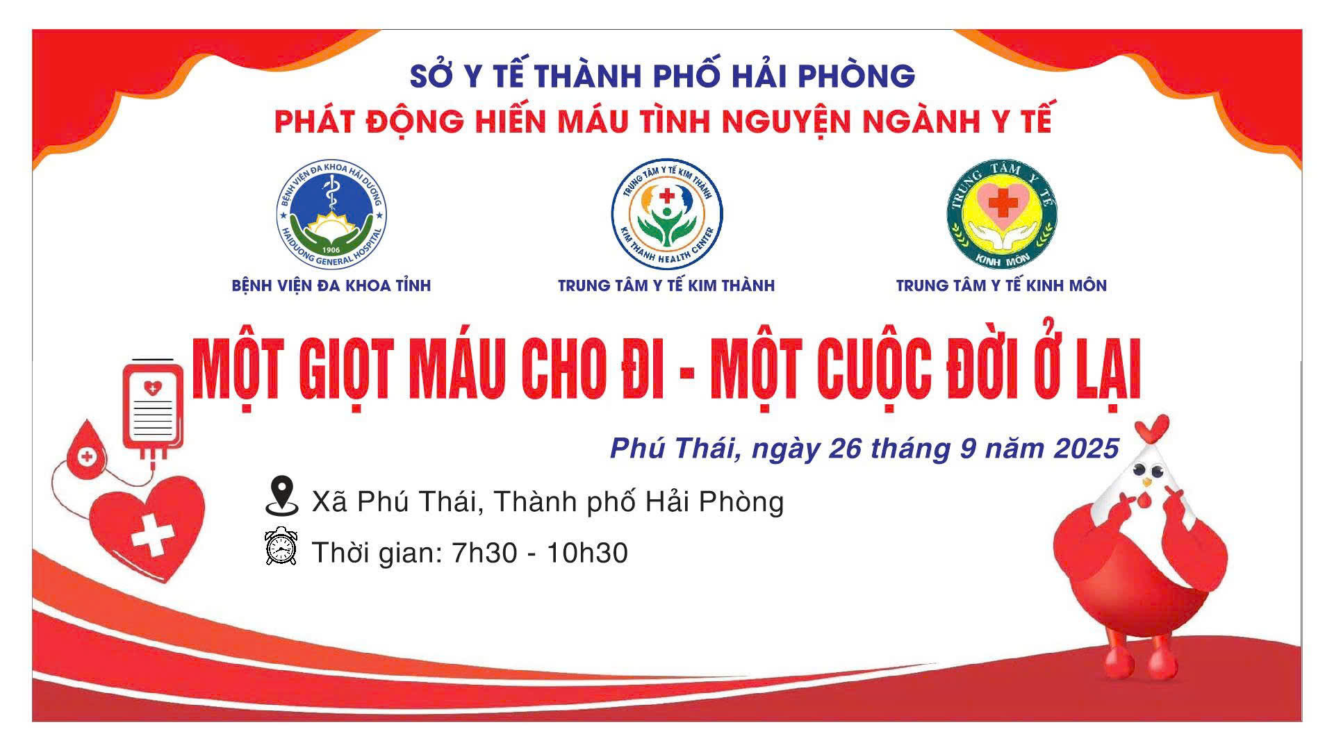 Cán bộ, nhân viên Trung tâm Y tế Kim Thành  tích cực hưởng ứng và tham gia hiến máu đợt 2 năm 2025