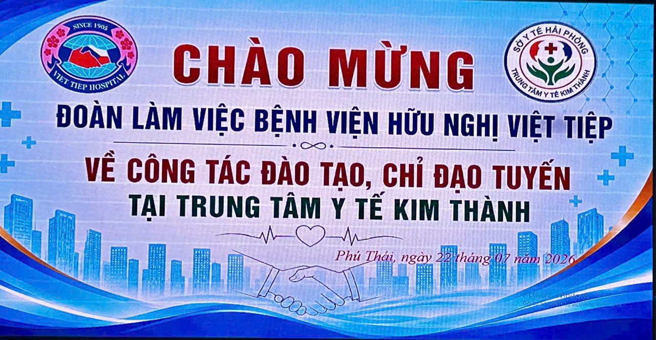 Bệnh viện hữu nghị Việt Tiệp làm việc với Trung tâm y tế Kim Thành về công tác đào tạo- chỉ đạo tuyến